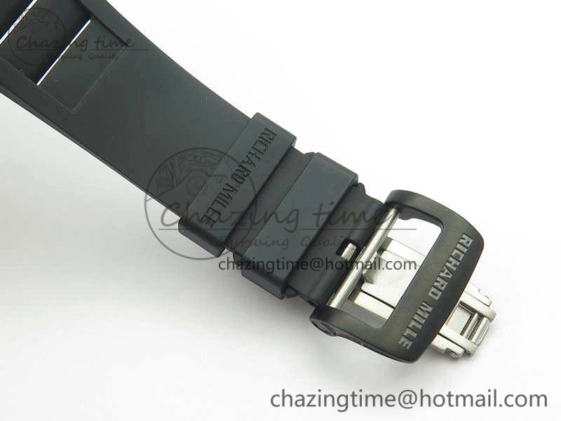 RM055 Real Ceramic Case KVF Best Edition Skeleton Dial White Inner Bezel On Rubber Strap MIYOTA Cozy 9543