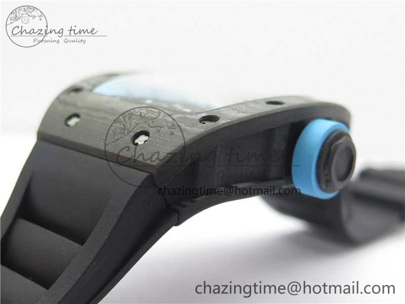Classic RM055 Real NTPT ZF 1:1 Best Edition Skeleton Dial on Black Rubber Strap SEIKO Movement 9398