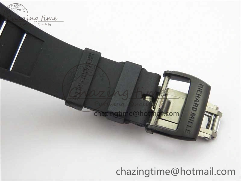 Classic RM055 Real NTPT ZF 1:1 Best Edition Skeleton Dial on Black Rubber Strap SEIKO Movement 9398