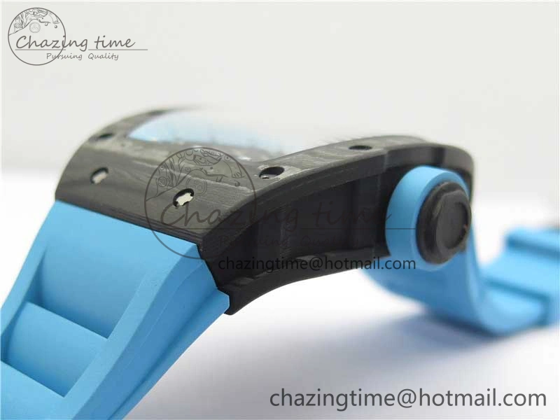 RM055 Real NTPT ZF 1:1 Best Edition Skeleton Dial on Blue Rubber Strap SEIKO Movement GoAnywhere 9394