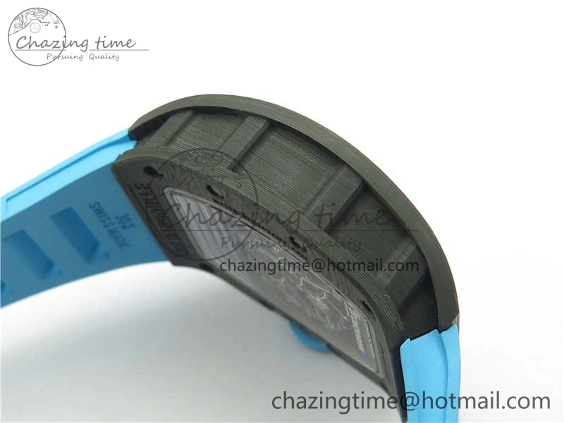 RM055 Real NTPT ZF 1:1 Best Edition Skeleton Dial on Blue Rubber Strap SEIKO Movement GoAnywhere 9394