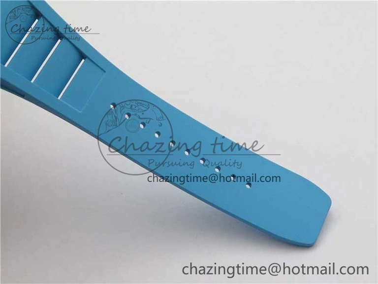 RM055 Real NTPT ZF 1:1 Best Edition Skeleton Dial on Blue Rubber Strap SEIKO Movement GoAnywhere 9394