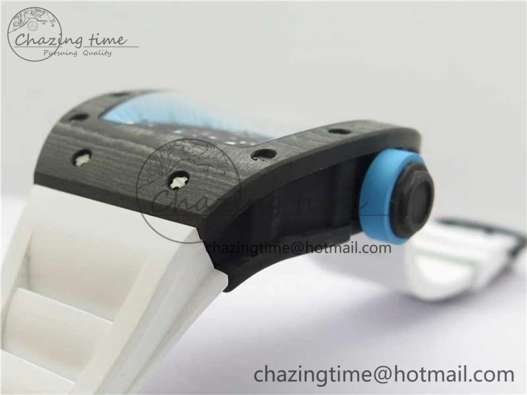 RM055 Real NTPT ZF 1:1 Best Edition Skeleton Dial on White Rubber Strap SEIKO Movement Original 9407
