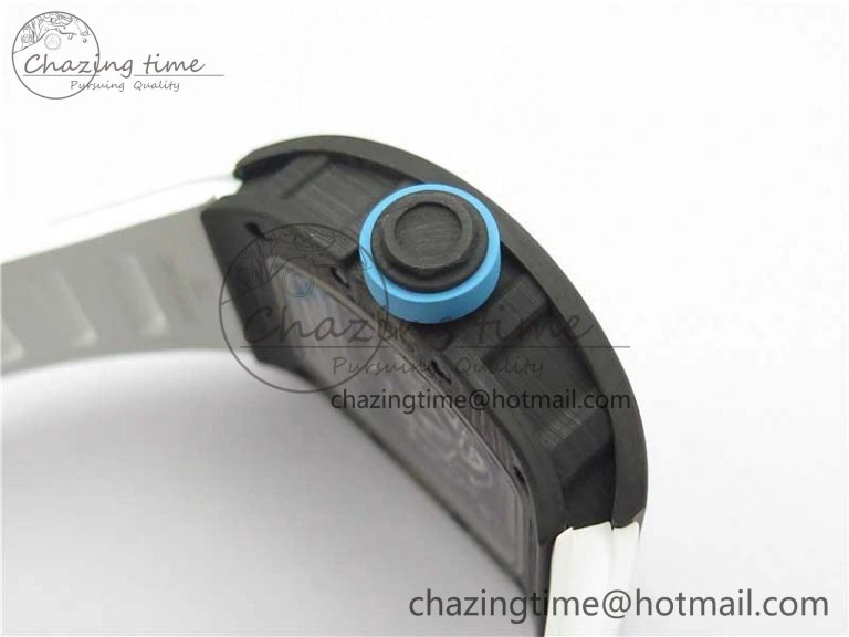 RM055 Real NTPT ZF 1:1 Best Edition Skeleton Dial on White Rubber Strap SEIKO Movement Original 9407