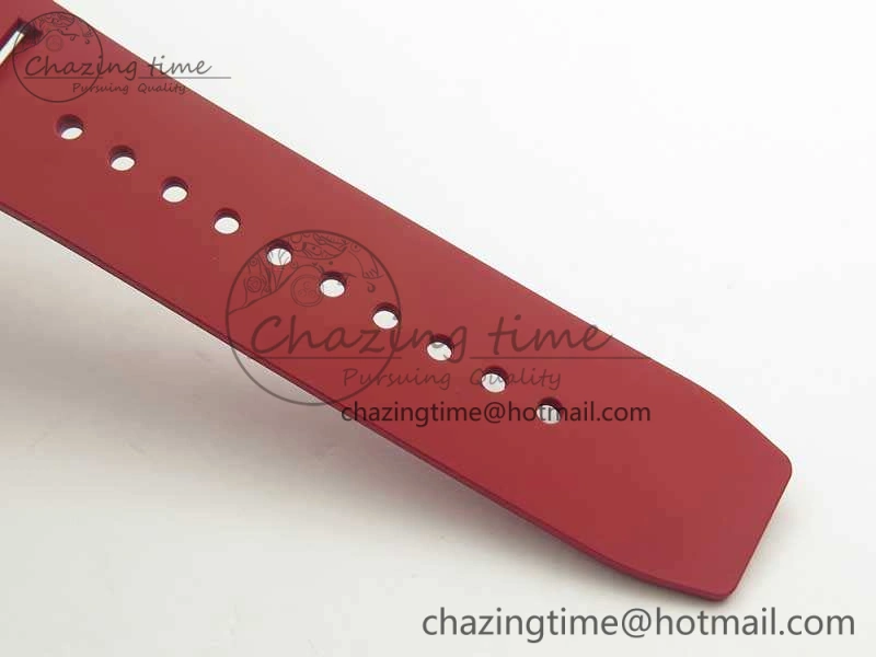 Cozy RM055 Real White Ceramic Case KVF Best Edition Red Inner Bezel Skeleton Dial Red On Red Rubber Strap MIYOTA8215 V 9485