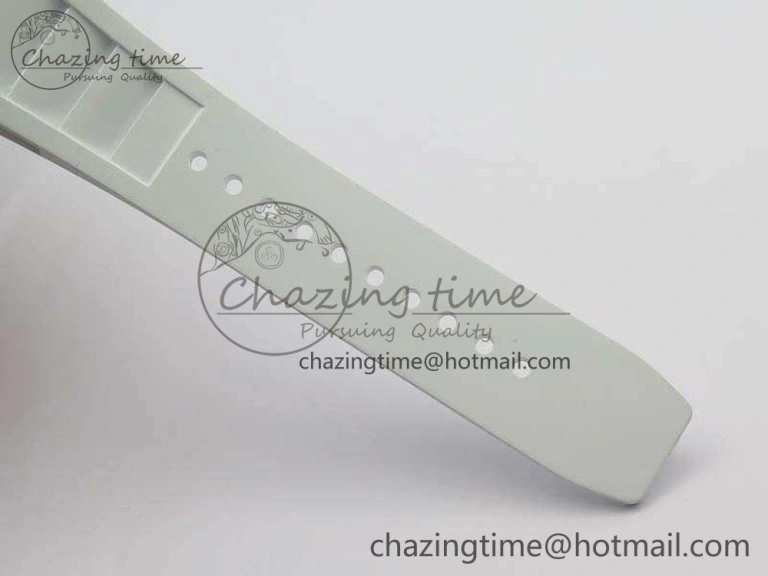 FashionForward RM055 Real White Ceramic Case KVF Best Edition Skeleton Dial Red On Rubber Strap MIYOTA 9509