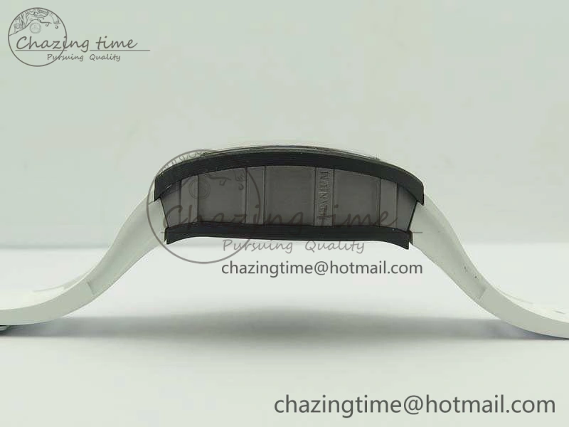 RM055 TI Case KVF Best Edition Carbon Bezel Skeleton Dial White Inner Bezel On Rubber Strap MIYOTA HighPerformance 9505