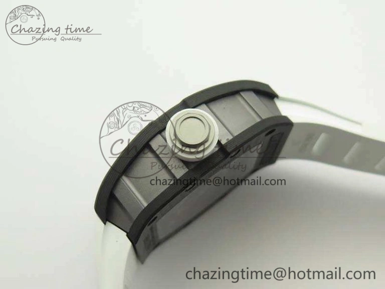 RM055 TI Case KVF Best Edition Carbon Bezel Skeleton Dial White Inner Bezel On Rubber Strap MIYOTA HighPerformance 9505
