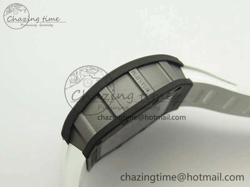 RM055 TI Case KVF Best Edition Carbon Bezel Skeleton Dial White Inner Bezel On Rubber Strap MIYOTA HighPerformance 9505
