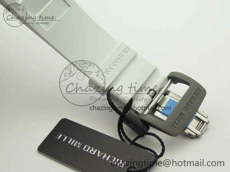 RM055 TI Case KVF Best Edition Carbon Bezel Skeleton Dial White Inner Bezel On Rubber Strap MIYOTA HighPerformance 9505