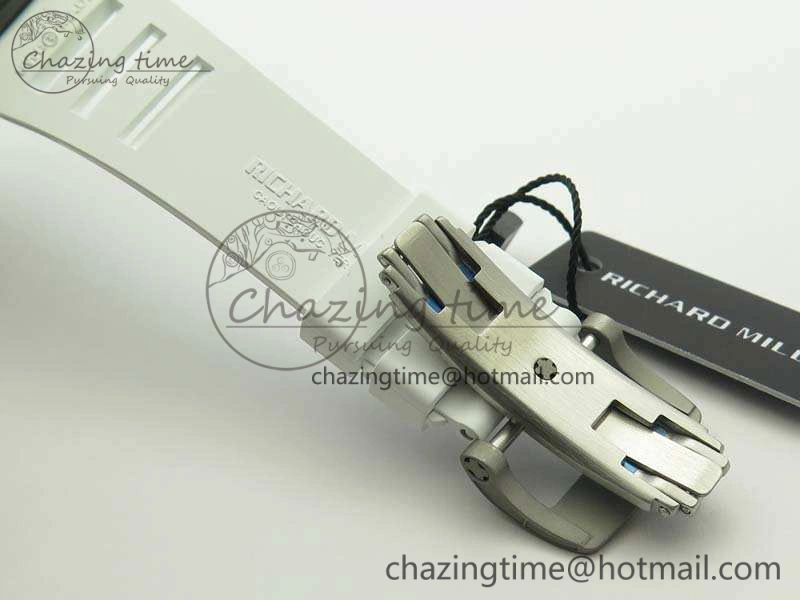 RM055 TI Case KVF Best Edition Carbon Bezel Skeleton Dial White Inner Bezel On Rubber Strap MIYOTA HighPerformance 9505
