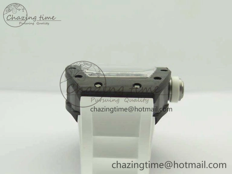 RM055 TI Case KVF Best Edition Carbon Bezel Skeleton Dial White Inner Bezel On Rubber Strap MIYOTA HighPerformance 9505