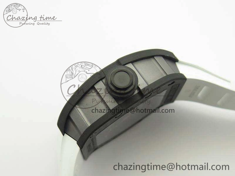 RM055 TI Case KVF Best Edition Skeleton Dial White Inner Bezel Black On Rubber Strap MIYOTA Attractive 9503