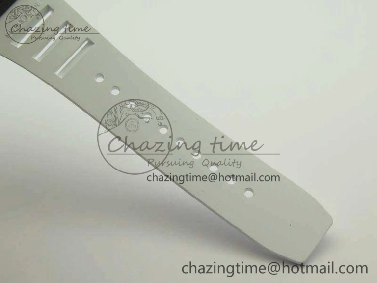 RM055 TI Case KVF Best Edition Skeleton Dial White Inner Bezel Black On Rubber Strap MIYOTA Attractive 9503