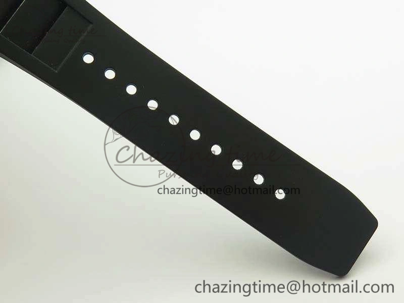 RM055 TI Case KVF Best Edition Skeleton Dial White Inner Bezel On Black Rubber Strap MIYOTA SoftTouch 9504