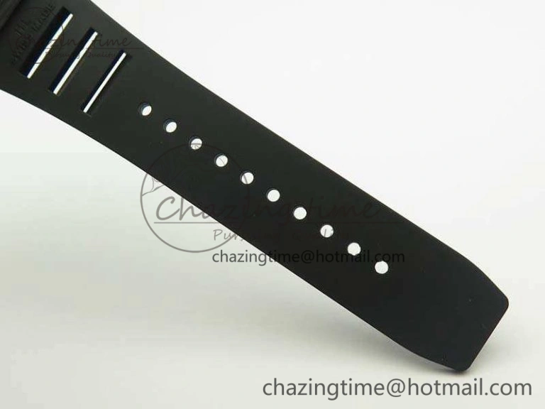 RM055 TI Case KVF Best Edition Skeleton Dial White Inner Bezel On Black Rubber Strap MIYOTA SoftTouch 9504