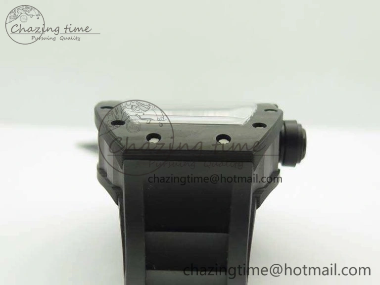 RM055 TI Case KVF Best Edition Skeleton Dial White Inner Bezel On Black Rubber Strap MIYOTA SoftTouch 9504