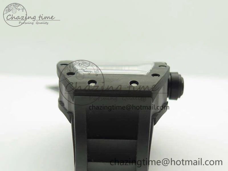 RM055 TI Case KVF Best Edition Skeleton Dial White Inner Bezel On Black Rubber Strap MIYOTA SoftTouch 9504
