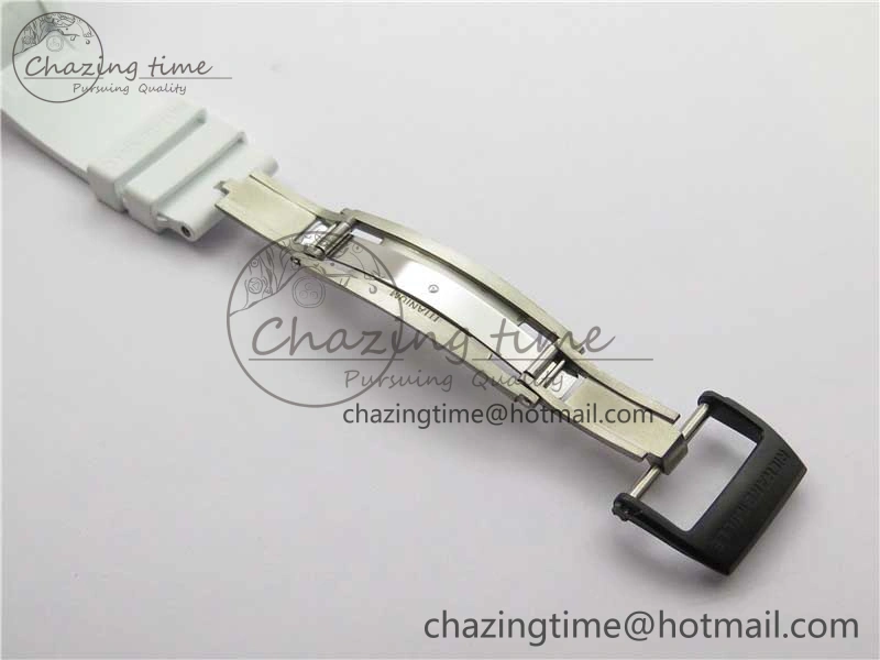 RM055 Ti White Ceramic ZF 1:1 Best Edition Skeleton Dial on White Rubber Strap NH05A Thermal 9400