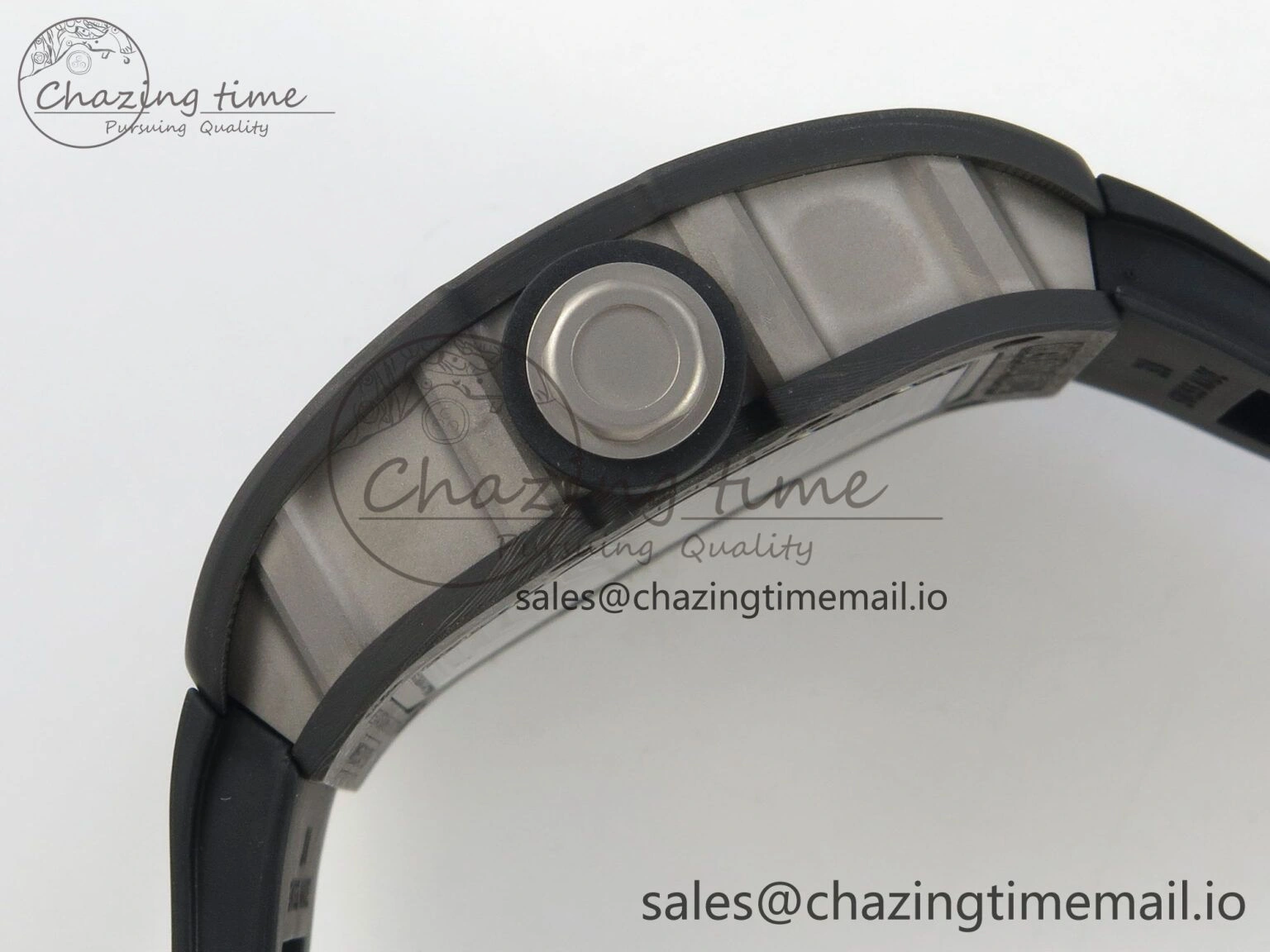 RM055 Ti NTPT KVF 1:1 Best Edition Black Red Inner Bezel Black Crown on Black Rubber Strap RMUL2 Super Clone OnTrend 9176