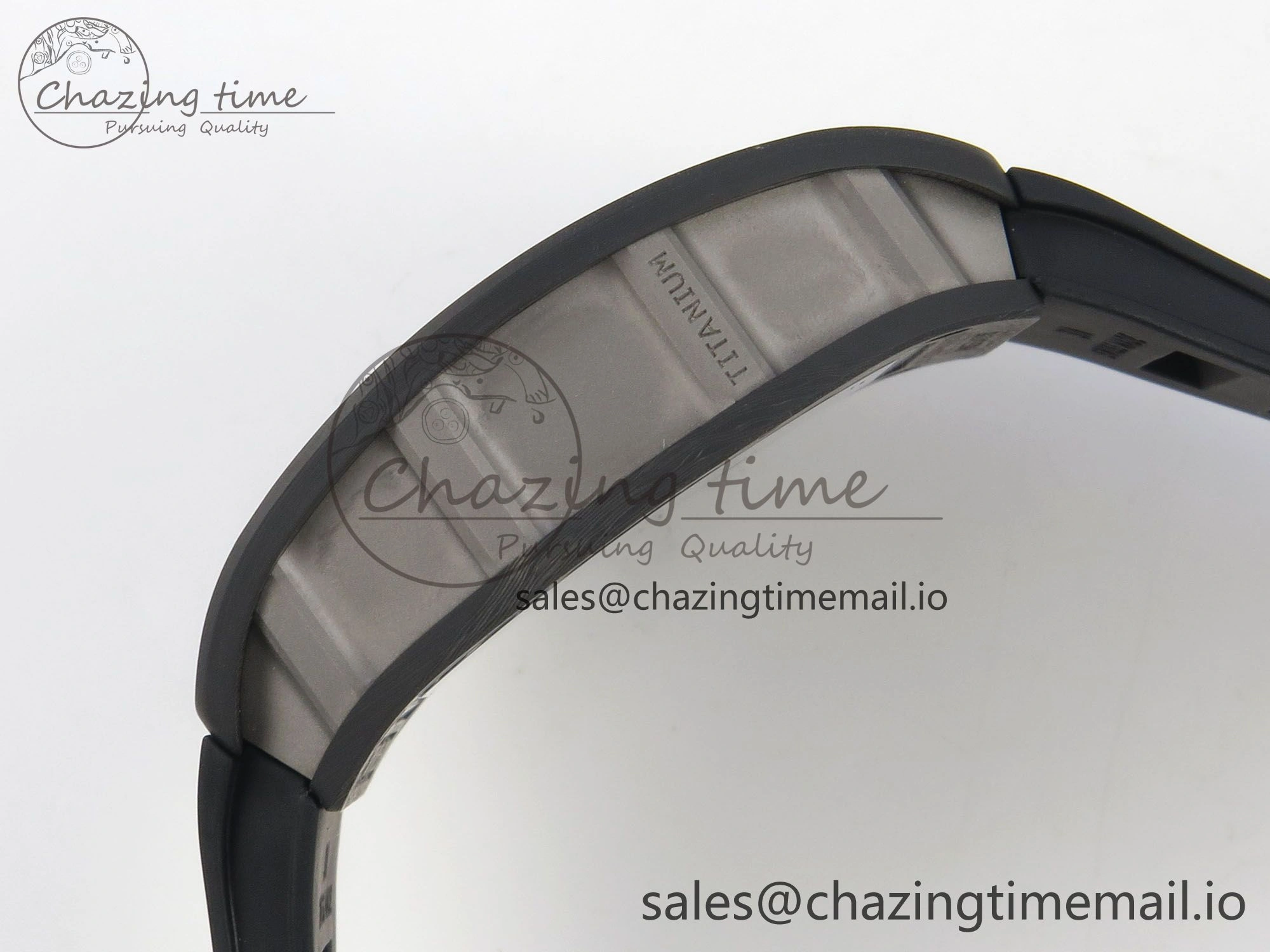 RM055 Ti NTPT KVF 1:1 Best Edition Black Red Inner Bezel Black Crown on Black Rubber Strap RMUL2 Super Clone OnTrend 9176