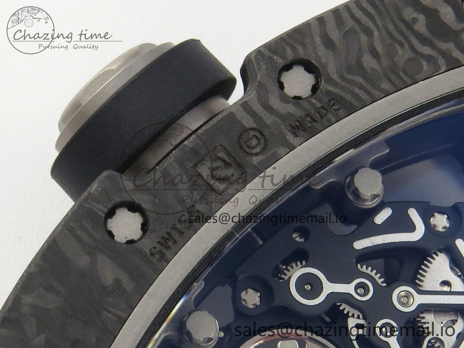 RM055 Ti NTPT KVF 1:1 Best Edition Black Red Inner Bezel Black Crown on Black Rubber Strap RMUL2 Super Clone OnTrend 9176