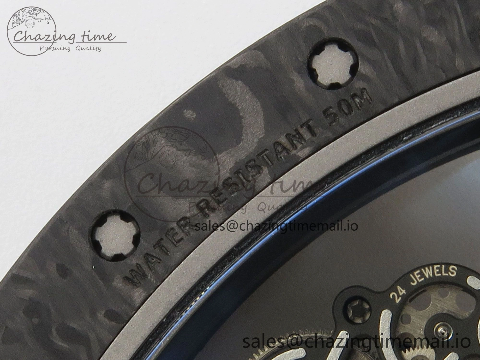 RM055 Ti NTPT KVF 1:1 Best Edition Black Red Inner Bezel Black Crown on Black Rubber Strap RMUL2 Super Clone OnTrend 9176