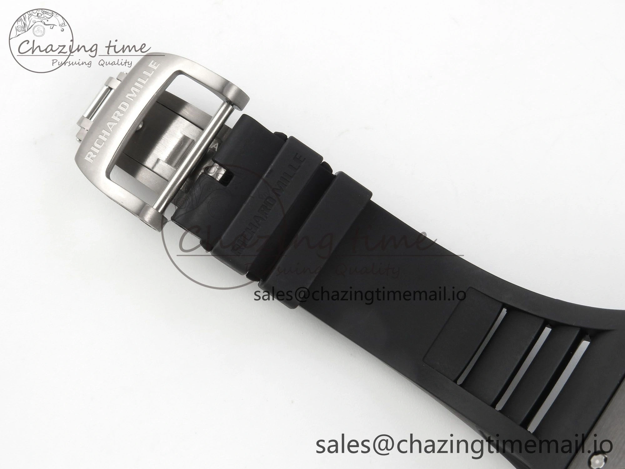 RM055 Ti NTPT KVF 1:1 Best Edition Black Red Inner Bezel Black Crown on Black Rubber Strap RMUL2 Super Clone OnTrend 9176