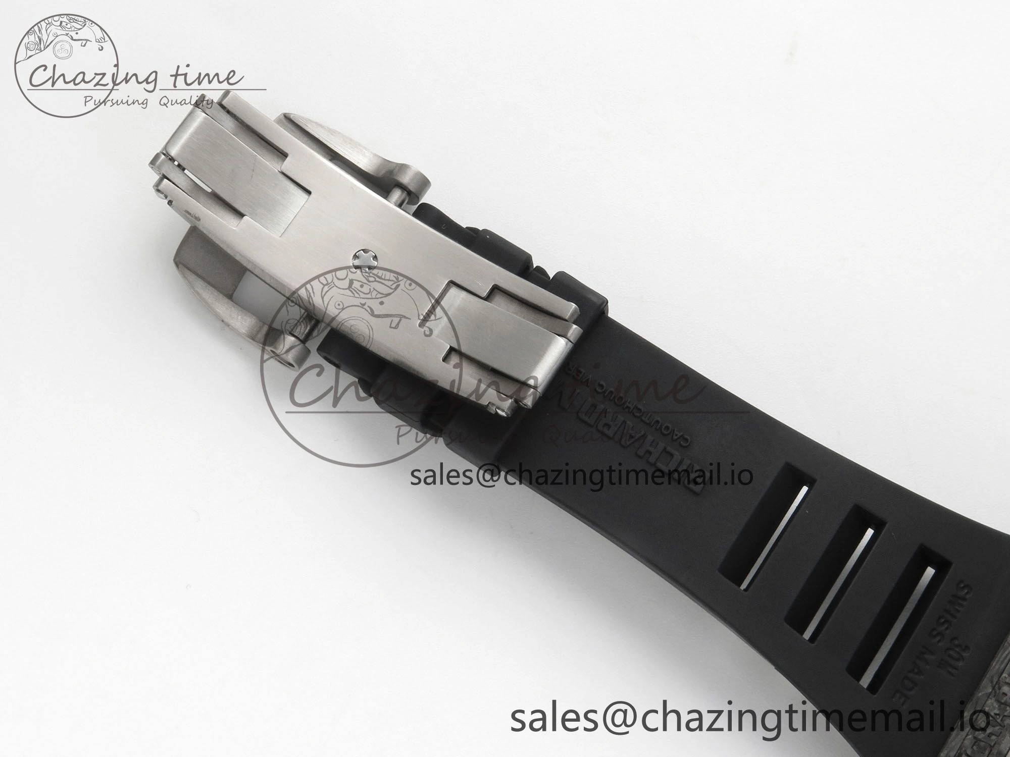 RM055 Ti NTPT KVF 1:1 Best Edition Black Red Inner Bezel Black Crown on Black Rubber Strap RMUL2 Super Clone OnTrend 9176