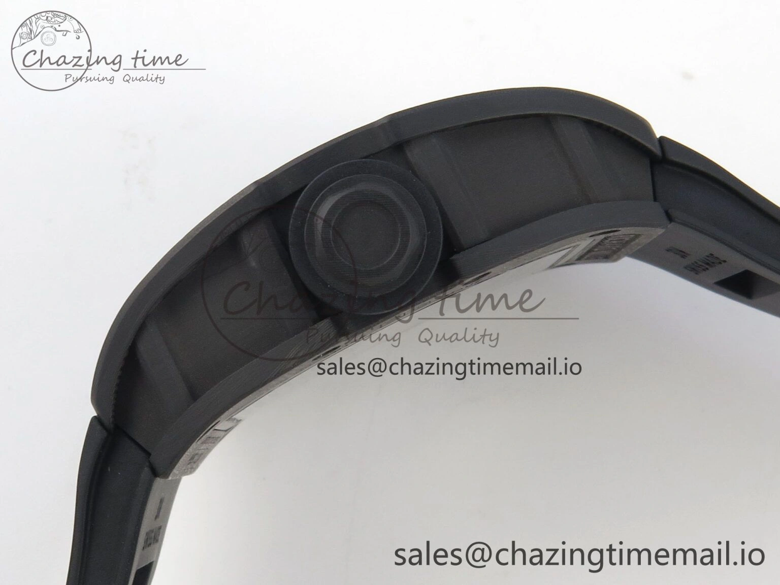 Lightweight RM055 Ti NTPT KVF 1:1 Best Edition White Red Inner Bezel Black Crown on Black Rubber Strap RMUL2 Super Clone 9177