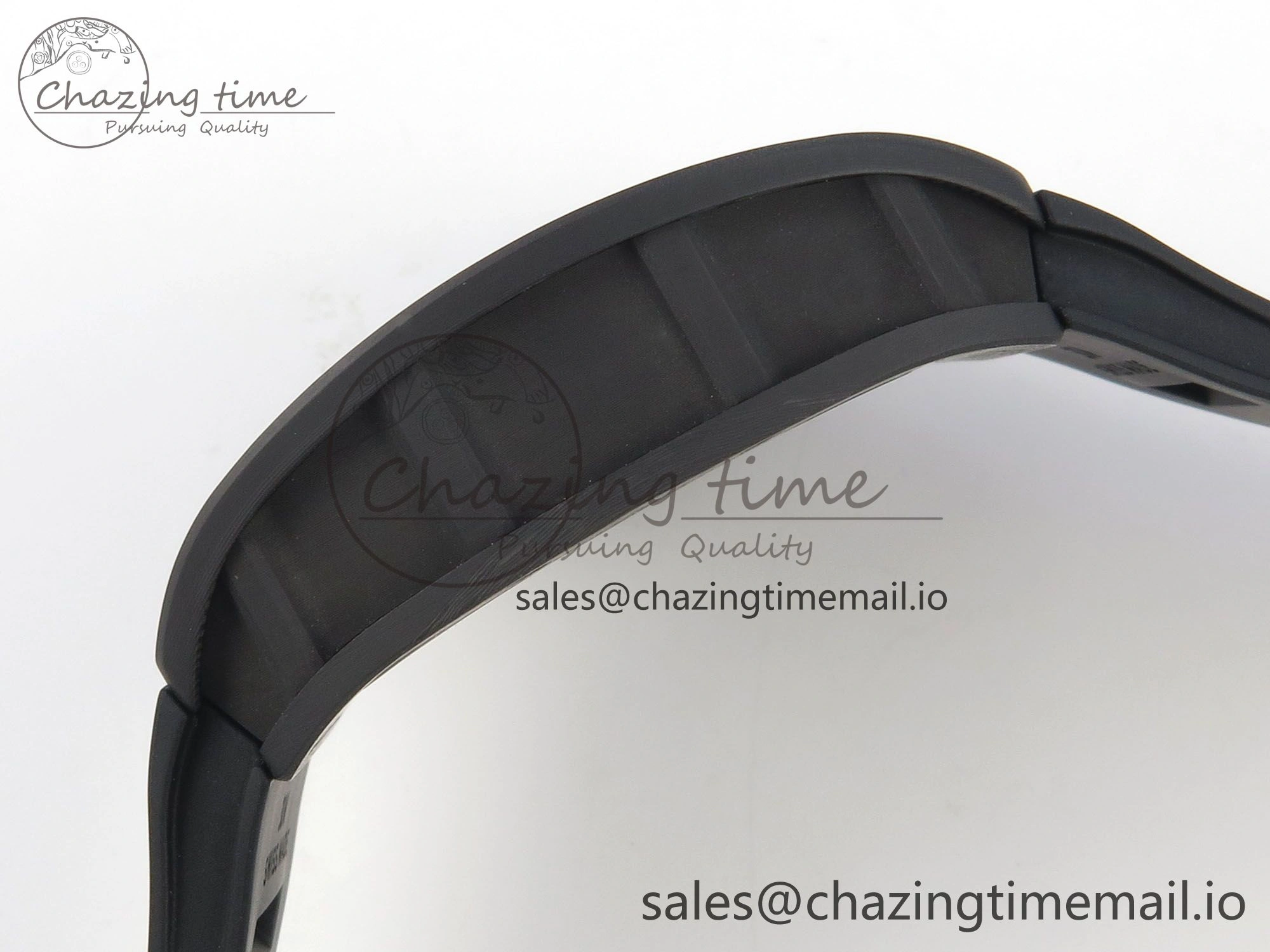 Lightweight RM055 Ti NTPT KVF 1:1 Best Edition White Red Inner Bezel Black Crown on Black Rubber Strap RMUL2 Super Clone 9177