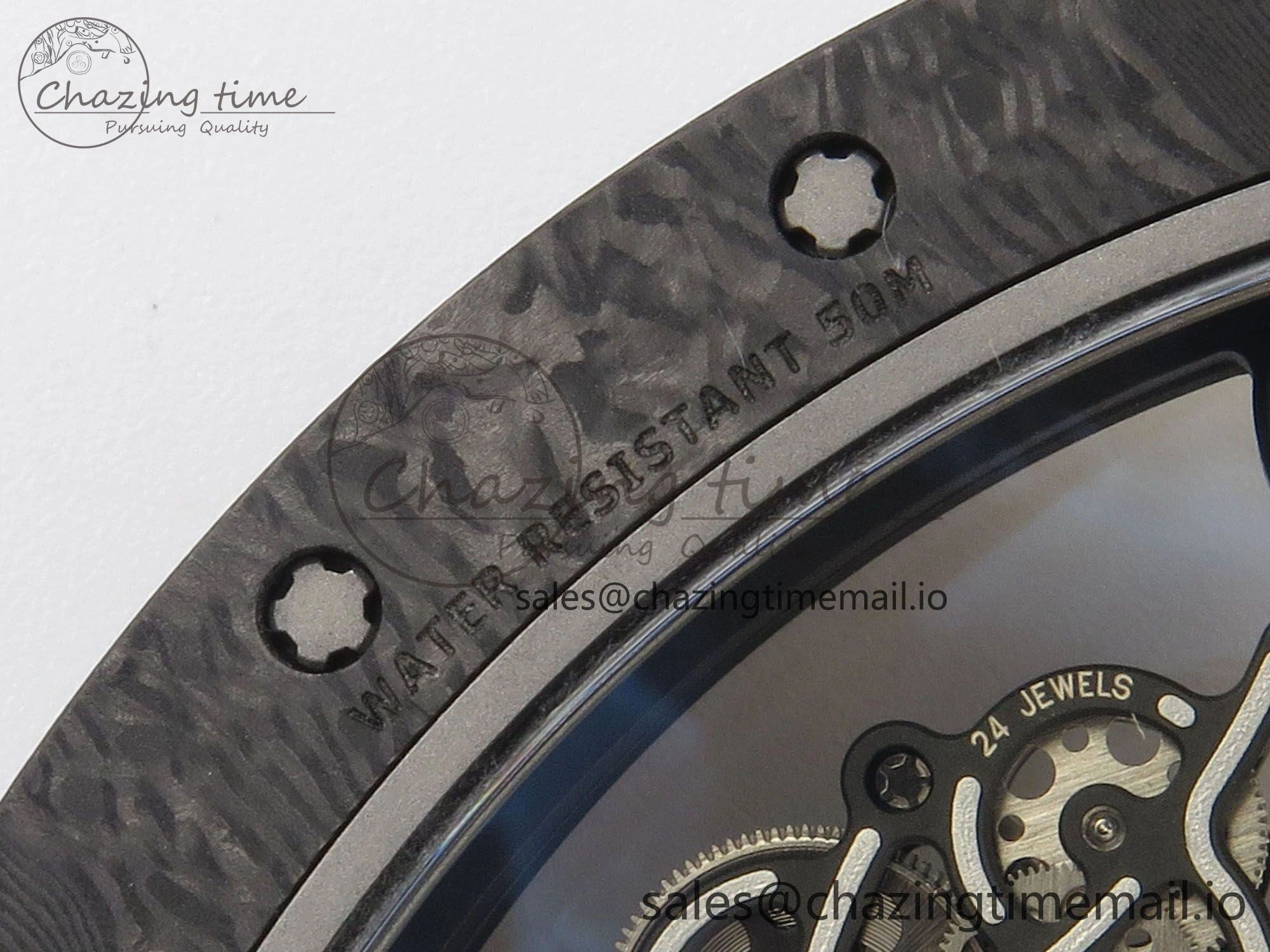 Lightweight RM055 Ti NTPT KVF 1:1 Best Edition White Red Inner Bezel Black Crown on Black Rubber Strap RMUL2 Super Clone 9177