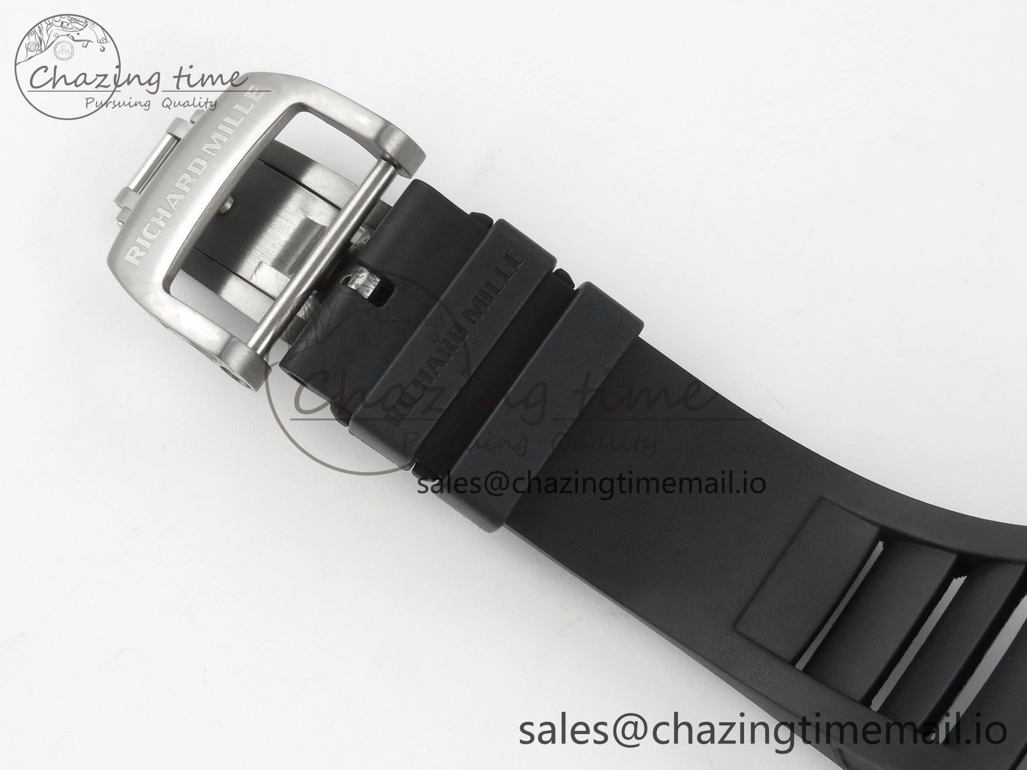 Lightweight RM055 Ti NTPT KVF 1:1 Best Edition White Red Inner Bezel Black Crown on Black Rubber Strap RMUL2 Super Clone 9177