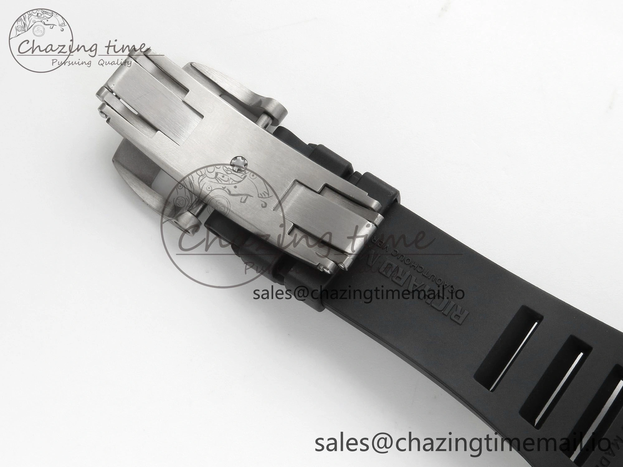Lightweight RM055 Ti NTPT KVF 1:1 Best Edition White Red Inner Bezel Black Crown on Black Rubber Strap RMUL2 Super Clone 9177