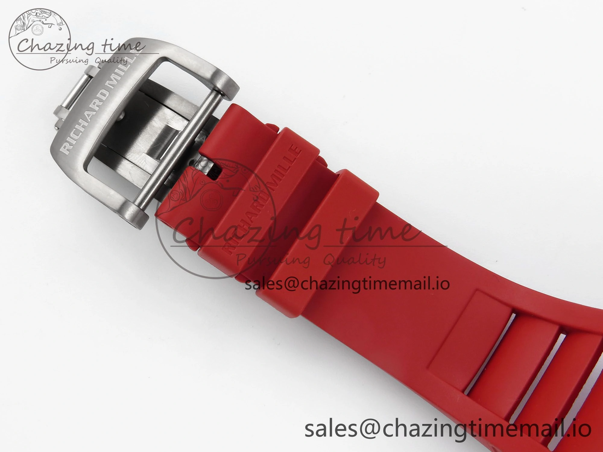 RM055 Ti NTPT UOKF 1:1 Best Edition Black Inner Bezel Red Crown on Red Rubber Strap RMUL2 Super Clone Thermal 9223