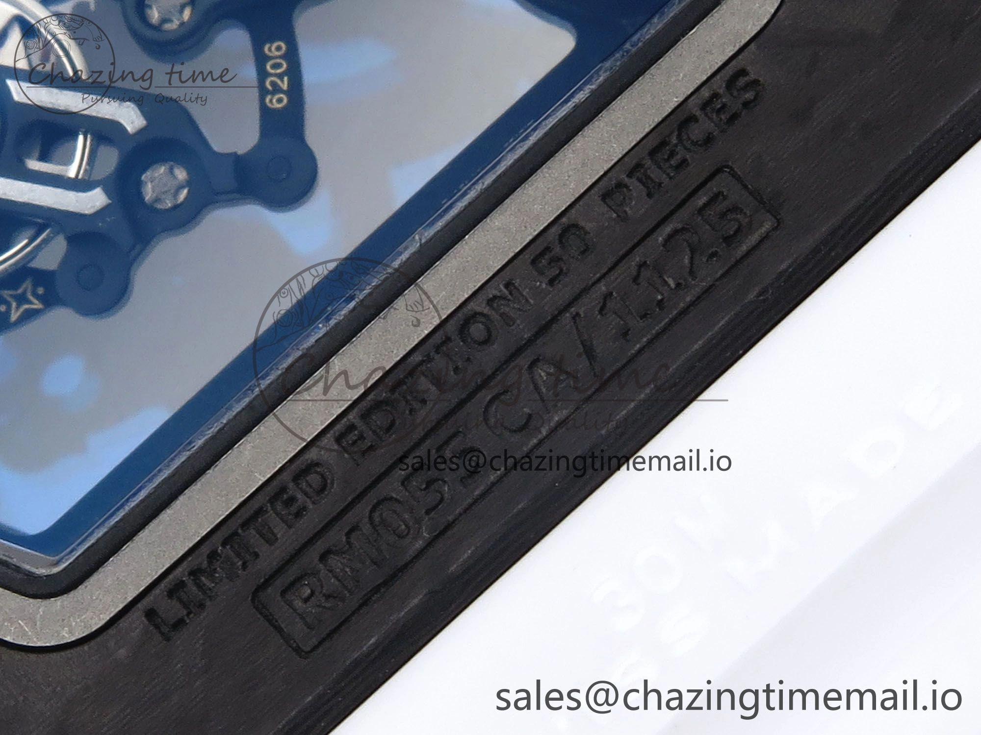 RM055 Ti NTPT UOKF 1:1 Best Edition White Red Inner Bezel White Crown on White Rubber Strap RMUL2 Super Clone Sleek 9227
