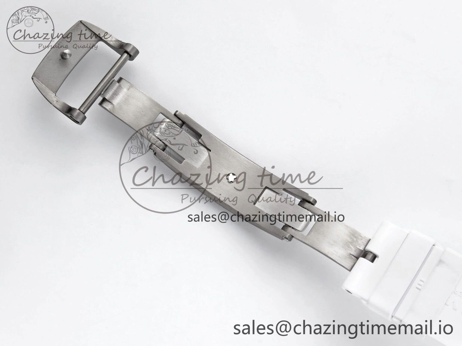 RM055 Ti NTPT UOKF 1:1 Best Edition White Red Inner Bezel White Crown on White Rubber Strap RMUL2 Super Clone Sleek 9227