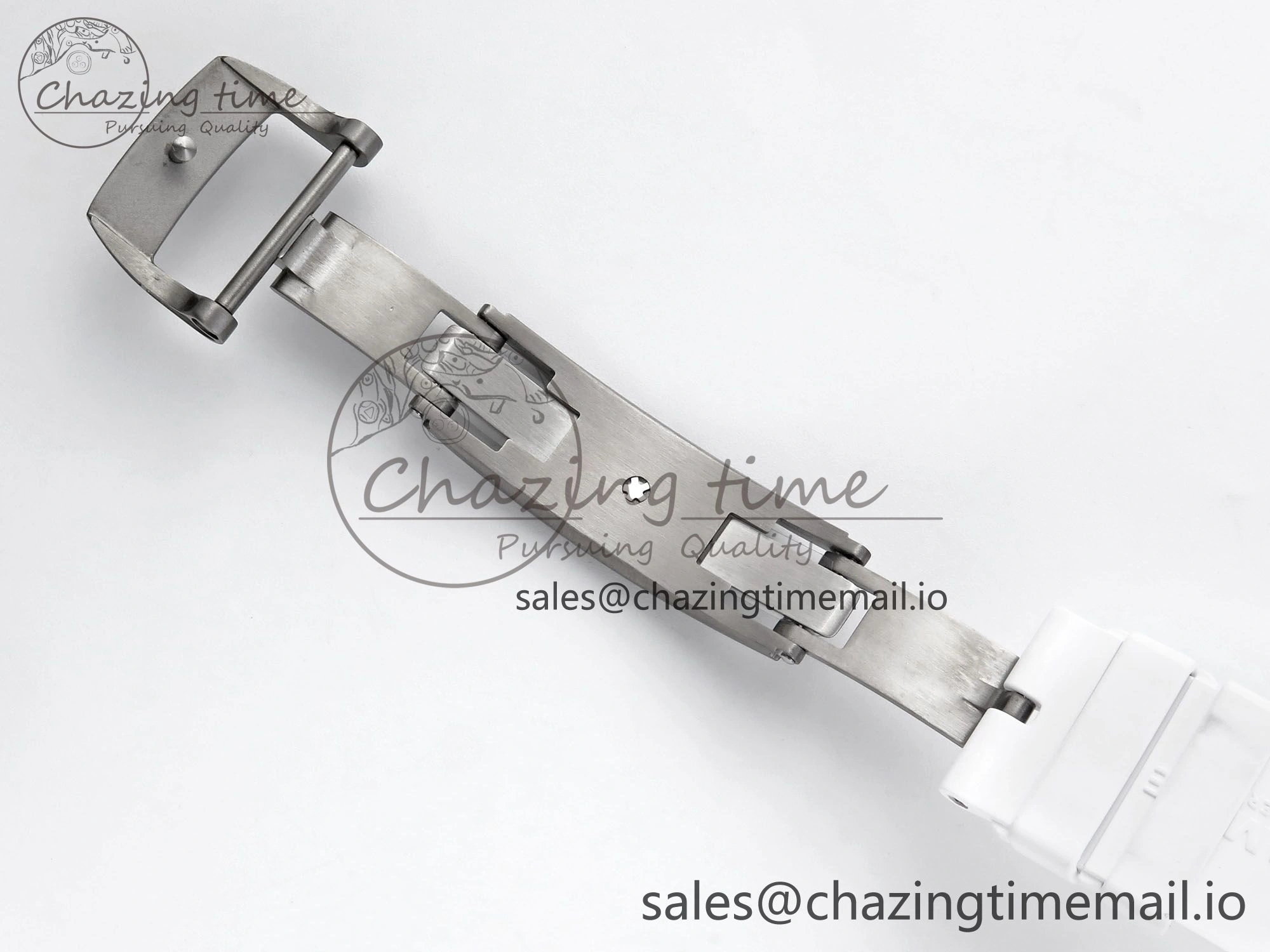 RM055 Ti NTPT UOKF 1:1 Best Edition White Red Inner Bezel White Crown on White Rubber Strap RMUL2 Super Clone Sleek 9227