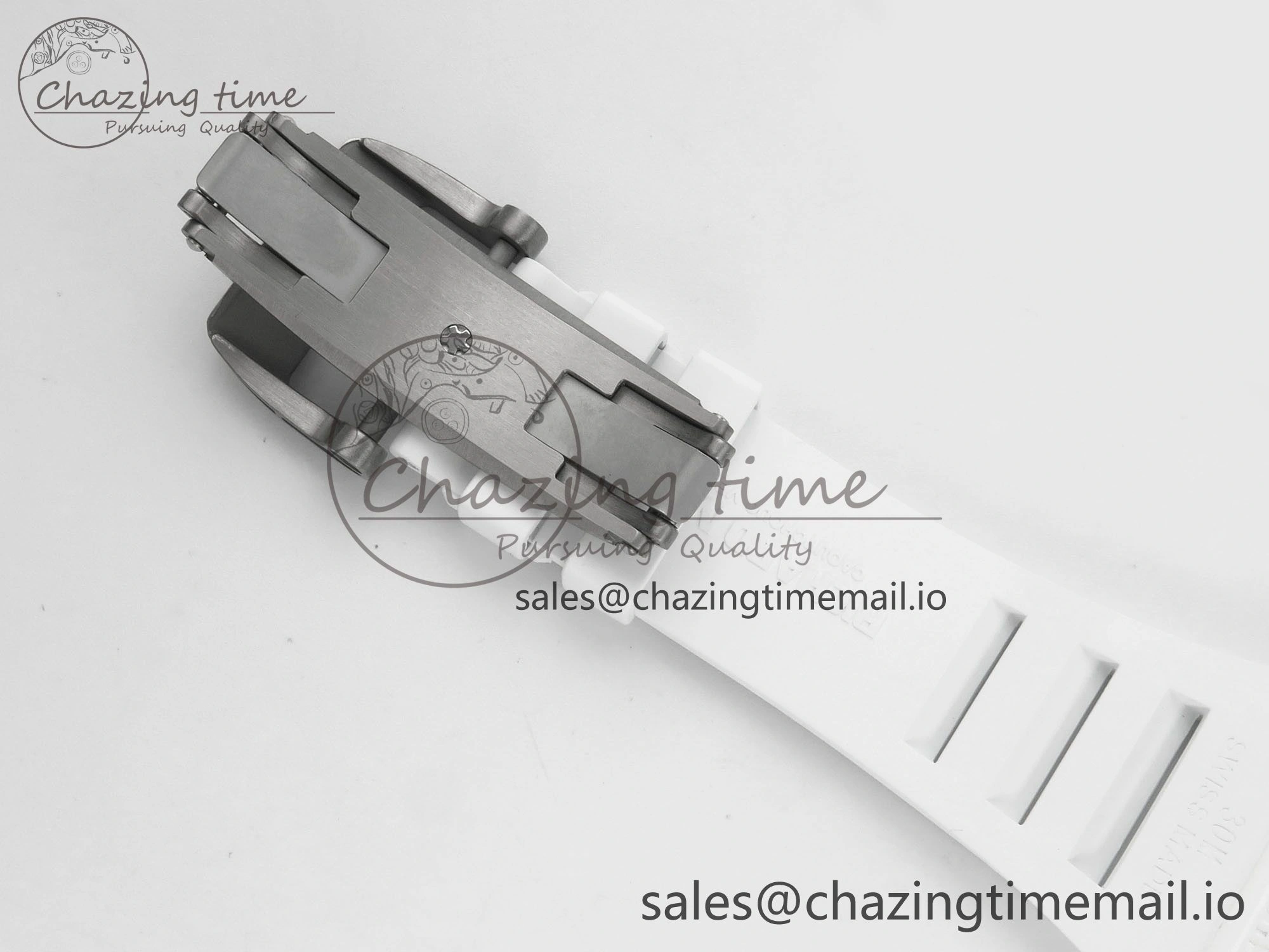 SmartChoice RM055 White Ceramic APSF 1:1 Best Edition Red Inner Bezel on White Rubber Strap RMUL2 Super Clone 9143