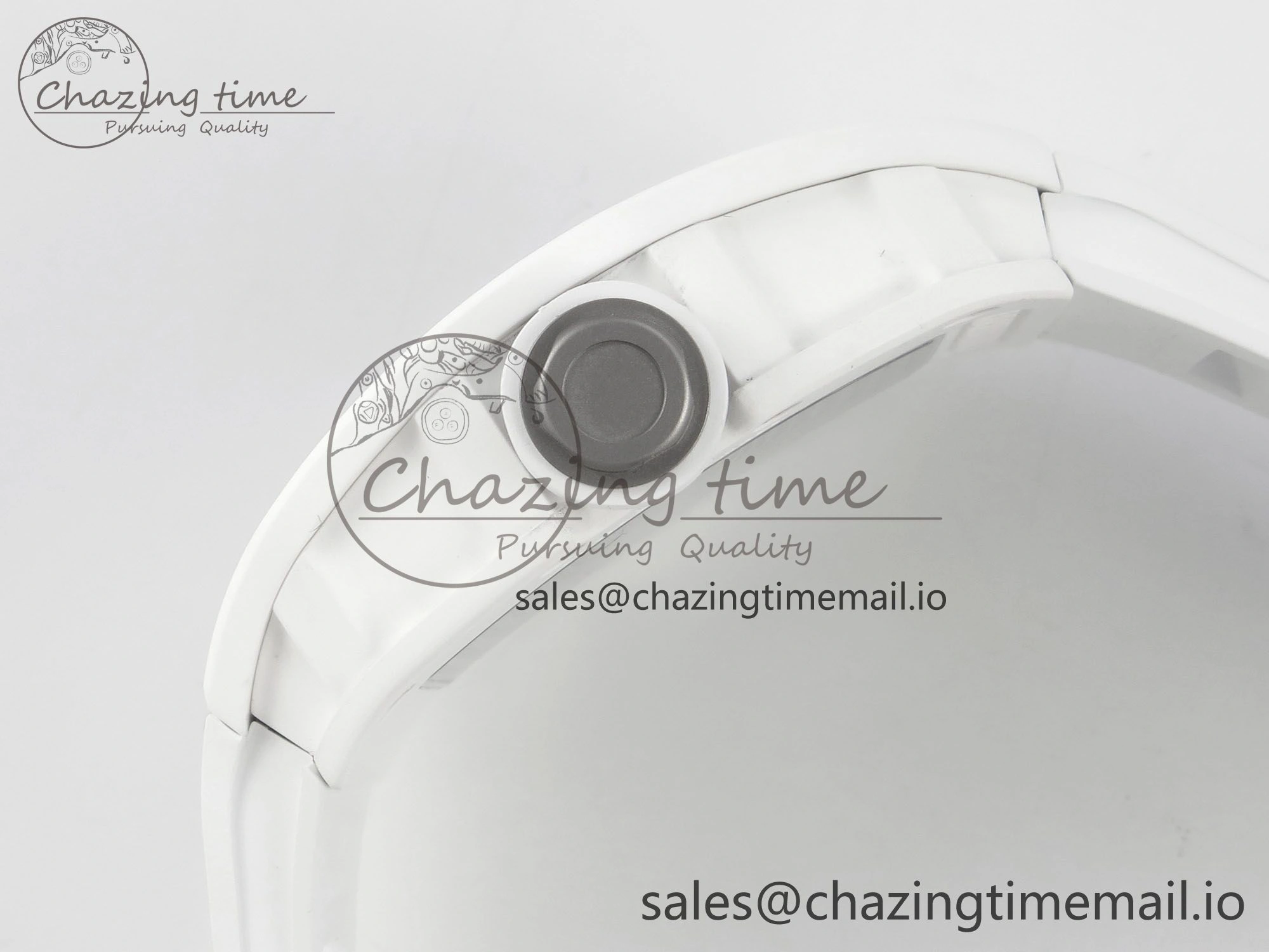 RM055 White Ceramic APSF 1:1 Best Edition Skeleton Dial on White Rubber Strap RMUL2 Super Clone Colorful 9178