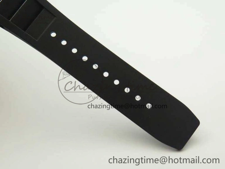RM055 White Ceramic Case KVF Best Edition Ceramic Bezel Skeleton Dial On Black Rubber Strap MIYOTA Efficient 9501
