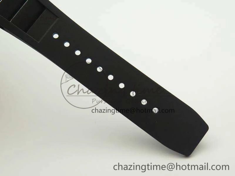 RM055 White Ceramic Case KVF Best Edition Ceramic Bezel Skeleton Dial On Black Rubber Strap MIYOTA Efficient 9501