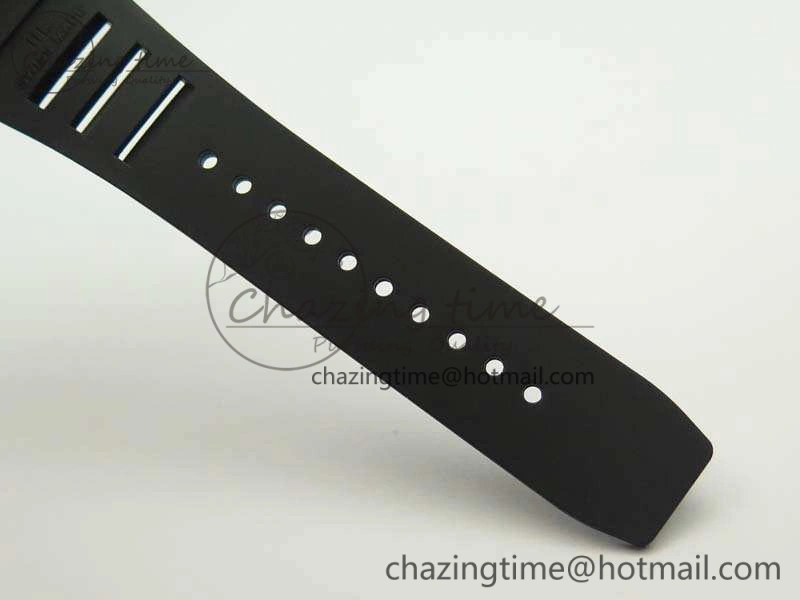 RM055 White Ceramic Case KVF Best Edition Ceramic Bezel Skeleton Dial On Black Rubber Strap MIYOTA Efficient 9501