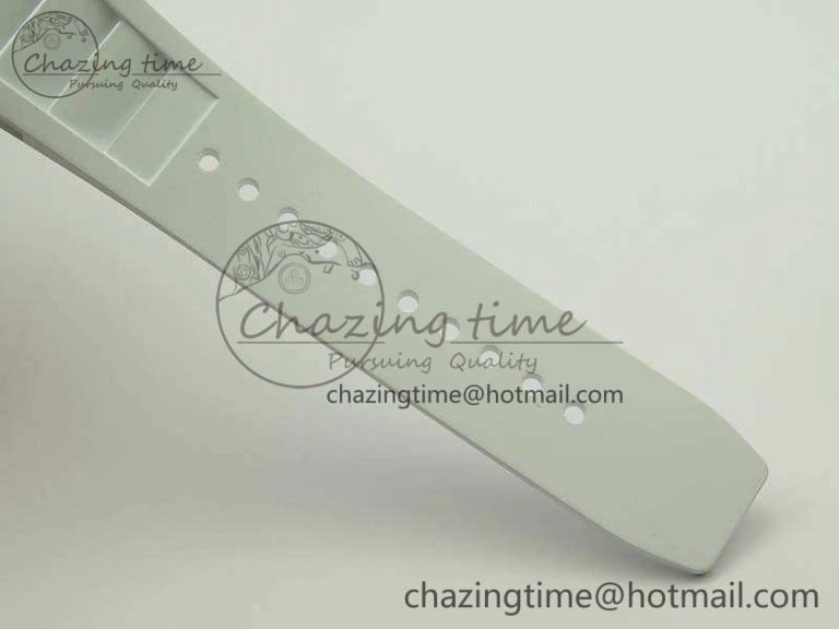 Soft RM055 White Ceramic Case KVF Best Edition Ceramic Bezel Skeleton Dial On White Rubber Strap MIYOTA 9497