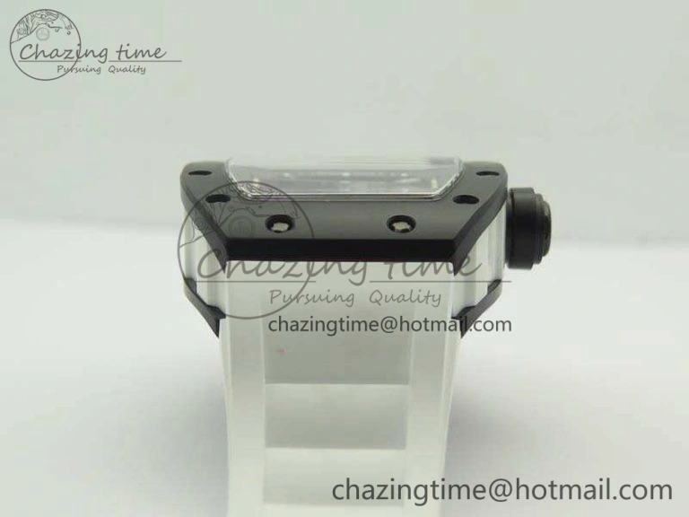 Soft RM055 White Ceramic Case KVF Best Edition Ceramic Bezel Skeleton Dial On White Rubber Strap MIYOTA 9497