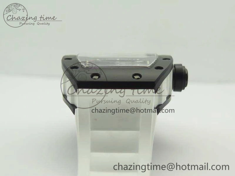 Soft RM055 White Ceramic Case KVF Best Edition Ceramic Bezel Skeleton Dial On White Rubber Strap MIYOTA 9497