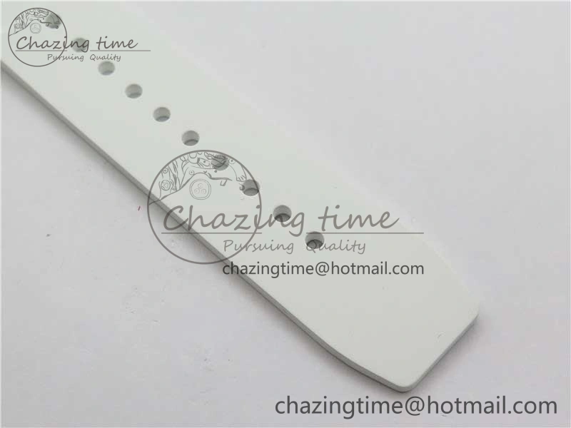 RM055 White Ceramic KVF Best Edition Skeleton Dial Black on White Rubber Strap MIYOTA8215 V Premium 9409