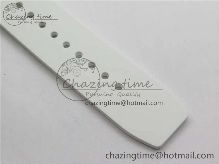 RM055 White Ceramic KVF Best Edition Skeleton Dial Black on White Rubber Strap MIYOTA8215 V Premium 9409