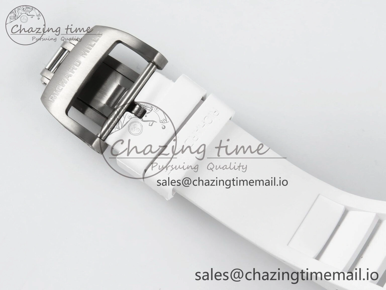 Functional RM055 White Ceramic RMF Best Edition Blue Skeleton Dial On White Rubber Strap RMUL2 Super Clone 9220