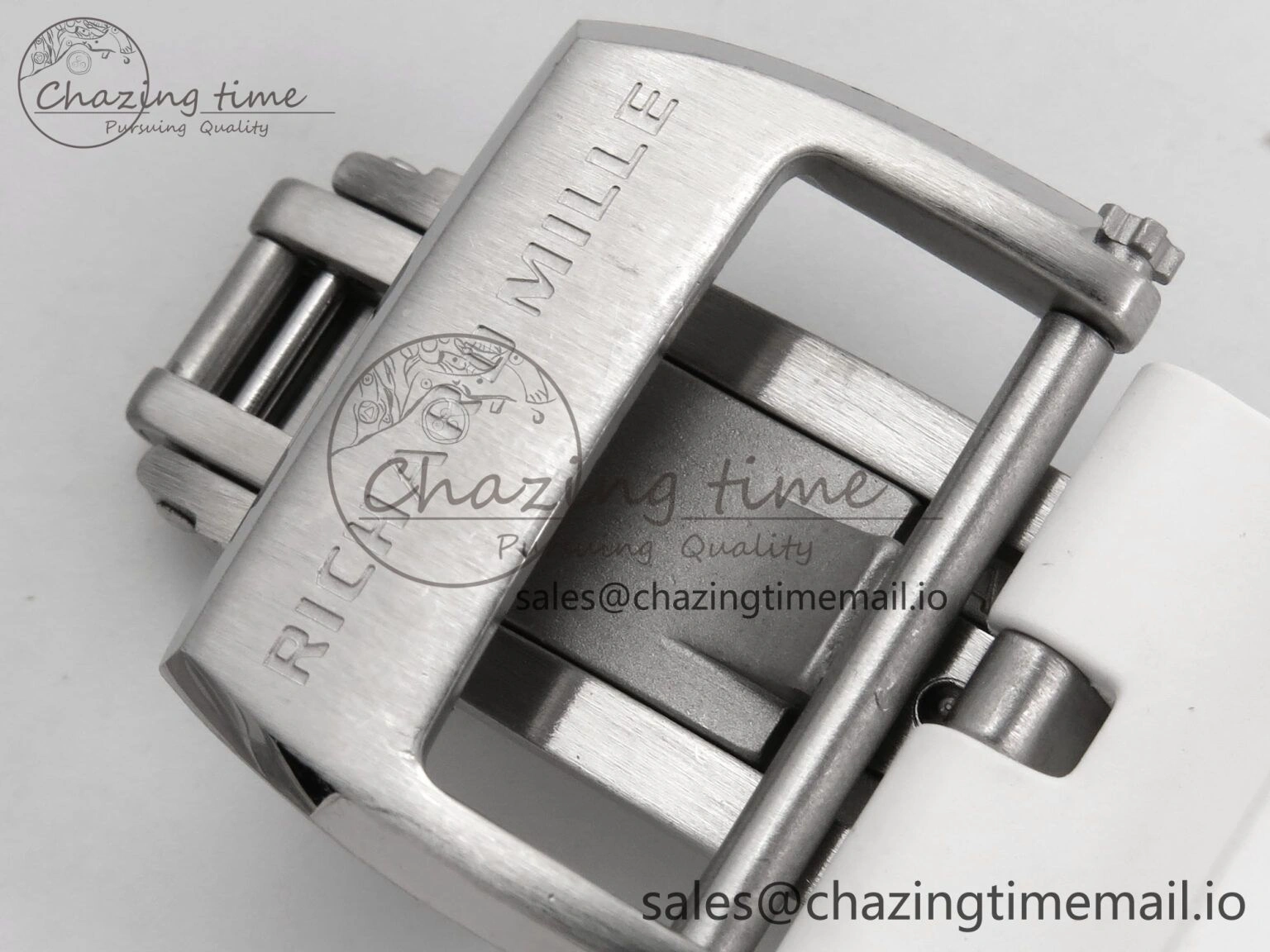 RM055 White Ceramic T+F 1:1 Best Edition Black Skeleton Dial on White Rubber Strap RMUL2 Super Clone MultiPurpose 9240